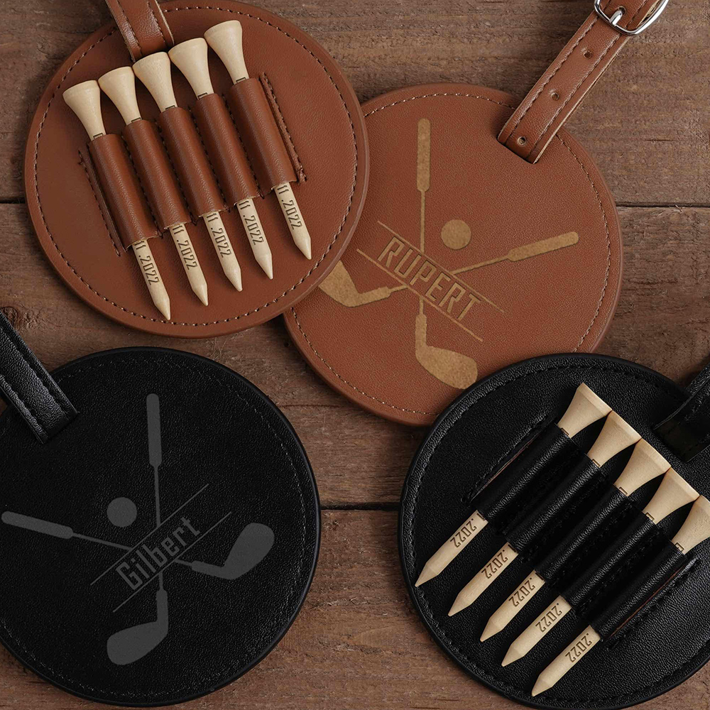 Golf Equipment Bag - Personalized Custom Maple Wood Golf Tees