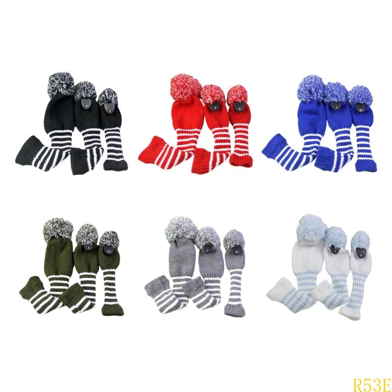 Golf Equipment Deals - 3pcs Golf Club Head Cover Knitted