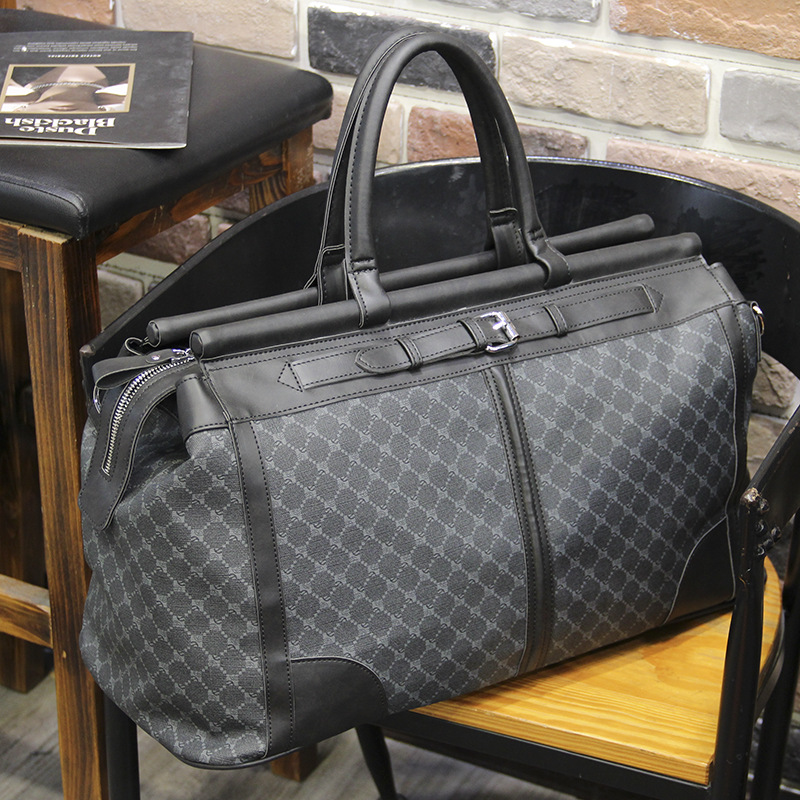 Fashion Plaid Travel Bag Men H - Golf Equipment Bag recension och pris