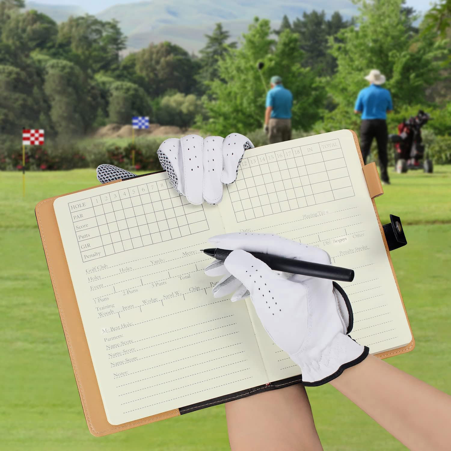 Black Leather Golf Scorecard H - Golf Scorecard Holder recension och pris
