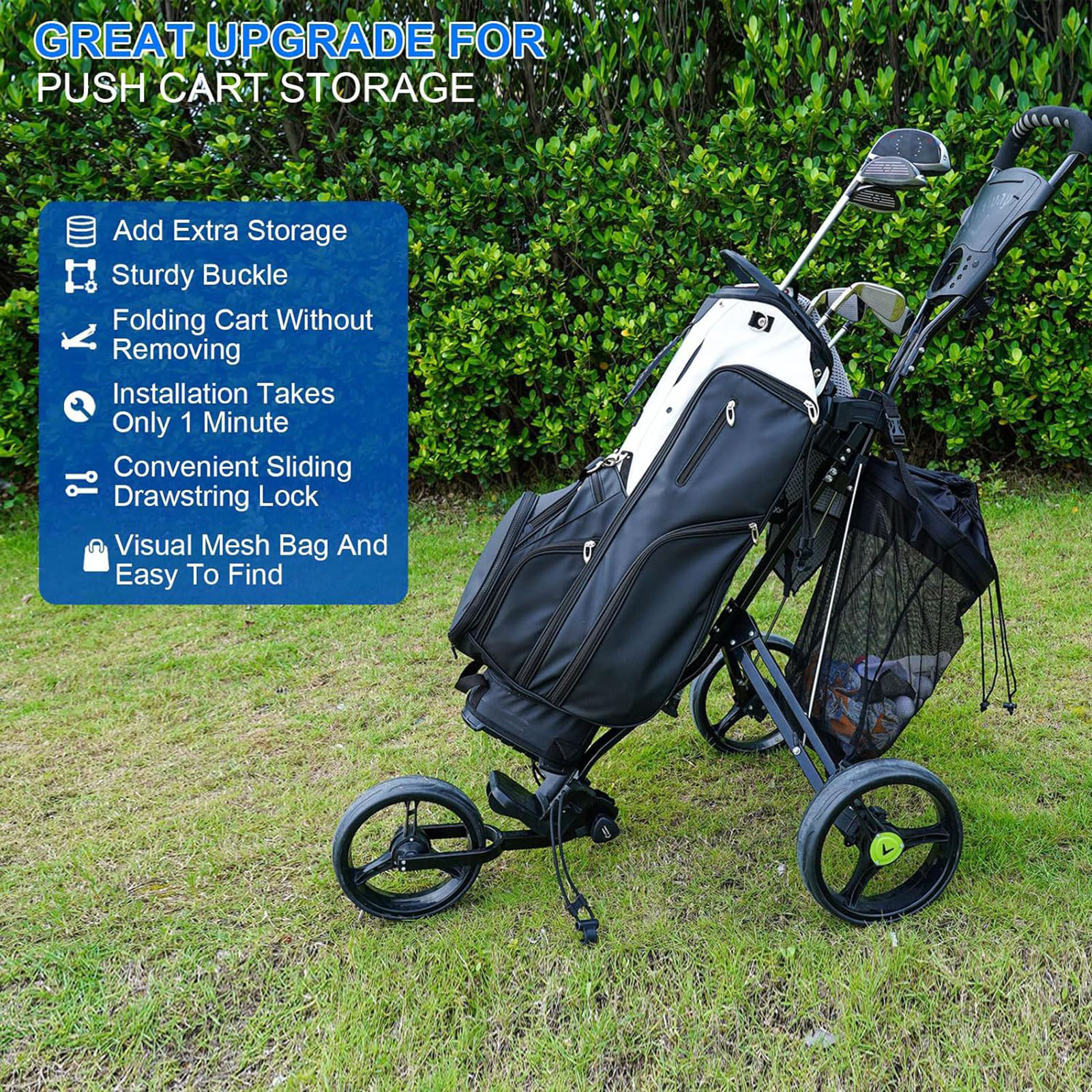 Trolley Net Bag Universal Golf - Golf Equipment Bag recension och pris